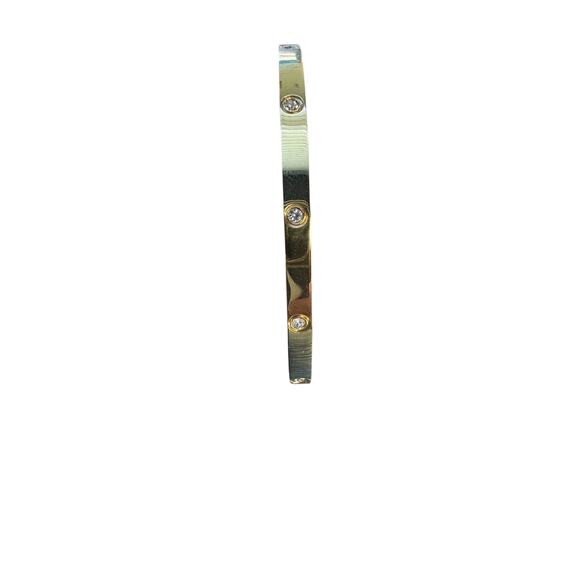 CZ Stones Evenly Spaced Around Gold Plated - Waterproof - Picture 4 of 4